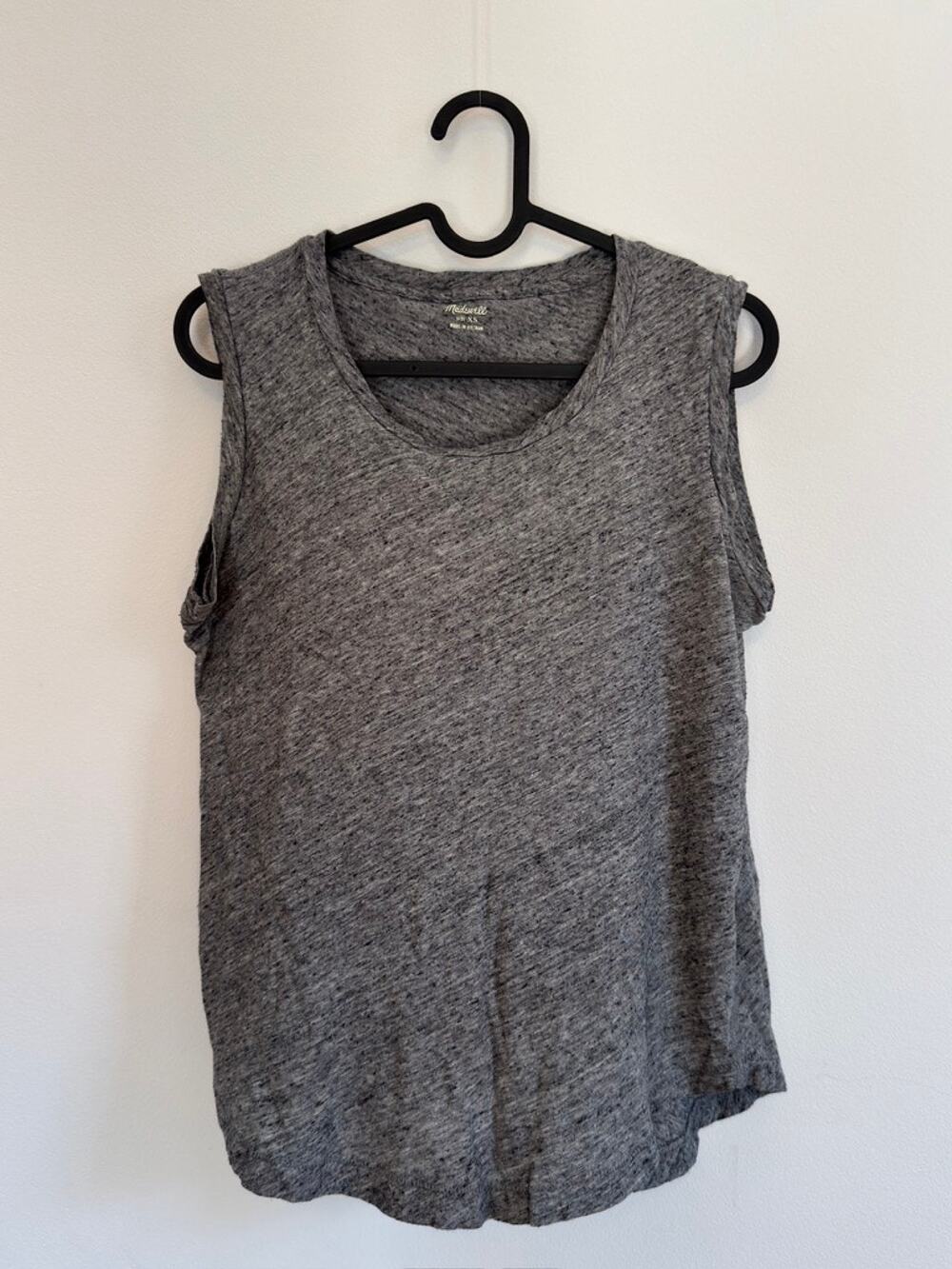 Madewell Women's Tank Top Size XXS | Whisper Cotton Crewneck Muscle Tank Gray